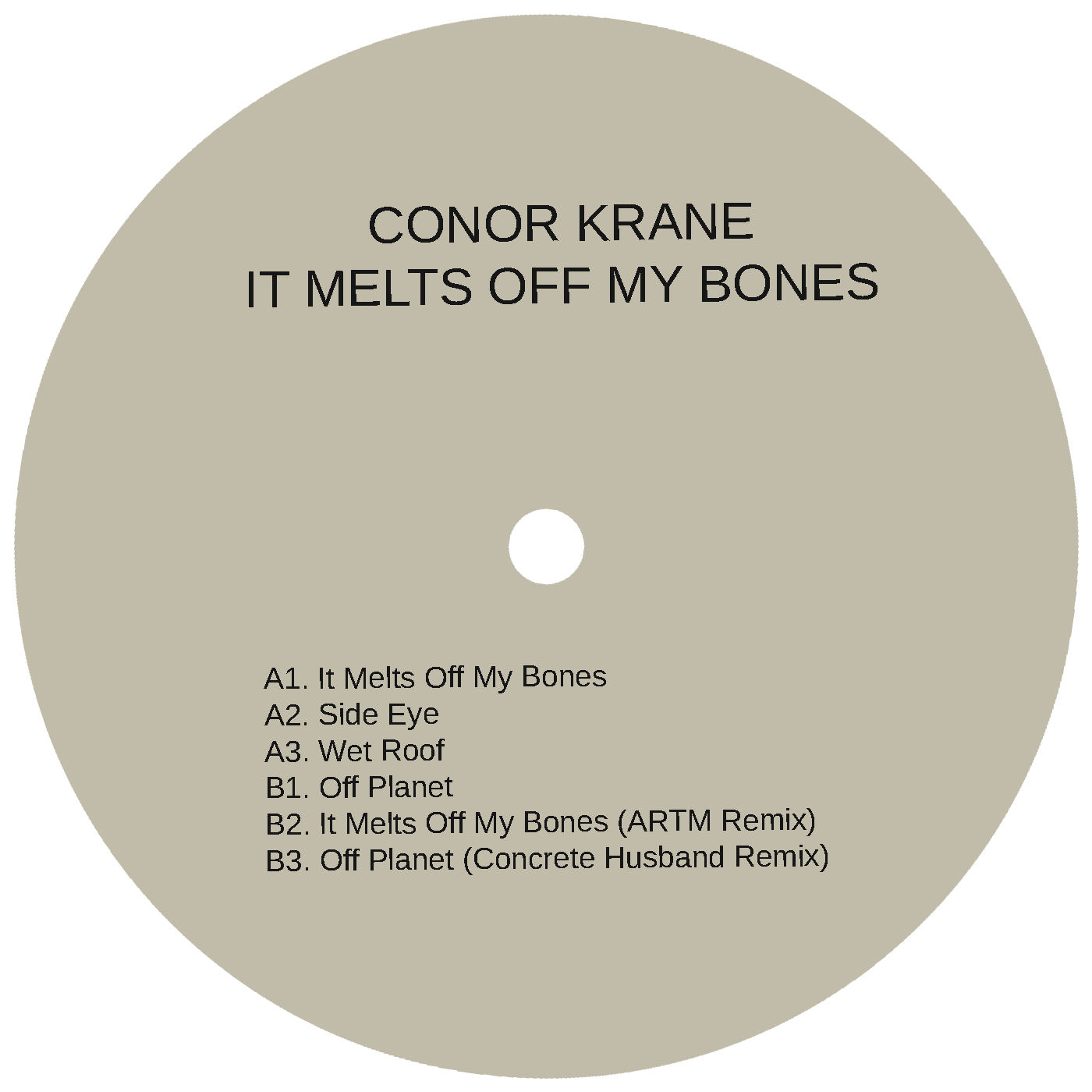 2. Conor Krane - It Melts Off My Bones