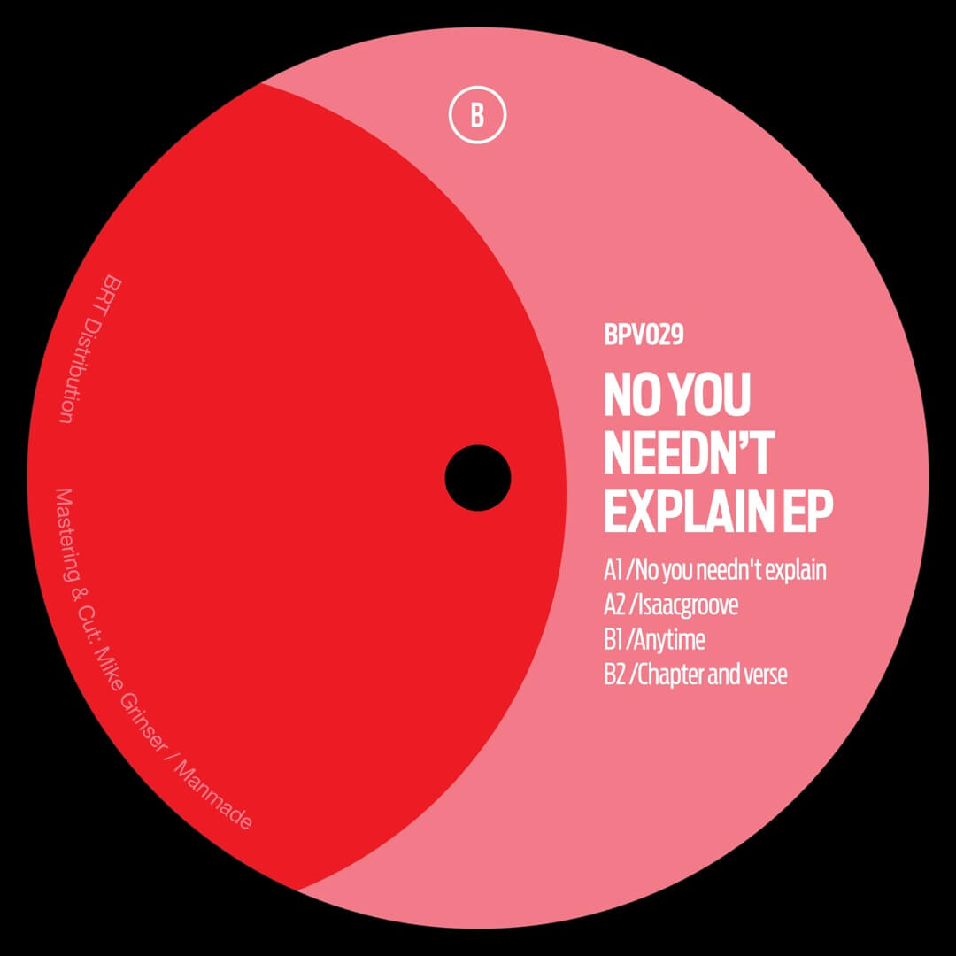 4. Tommy Vicari jnr - No You Needn’t Explain EP